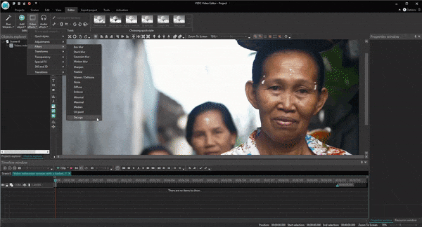 Two ways to blur faces in a video with VSDC